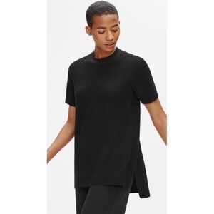 Eileen Fisher Organic Linen Crepe Stretch‎ Mock Neck Tunic